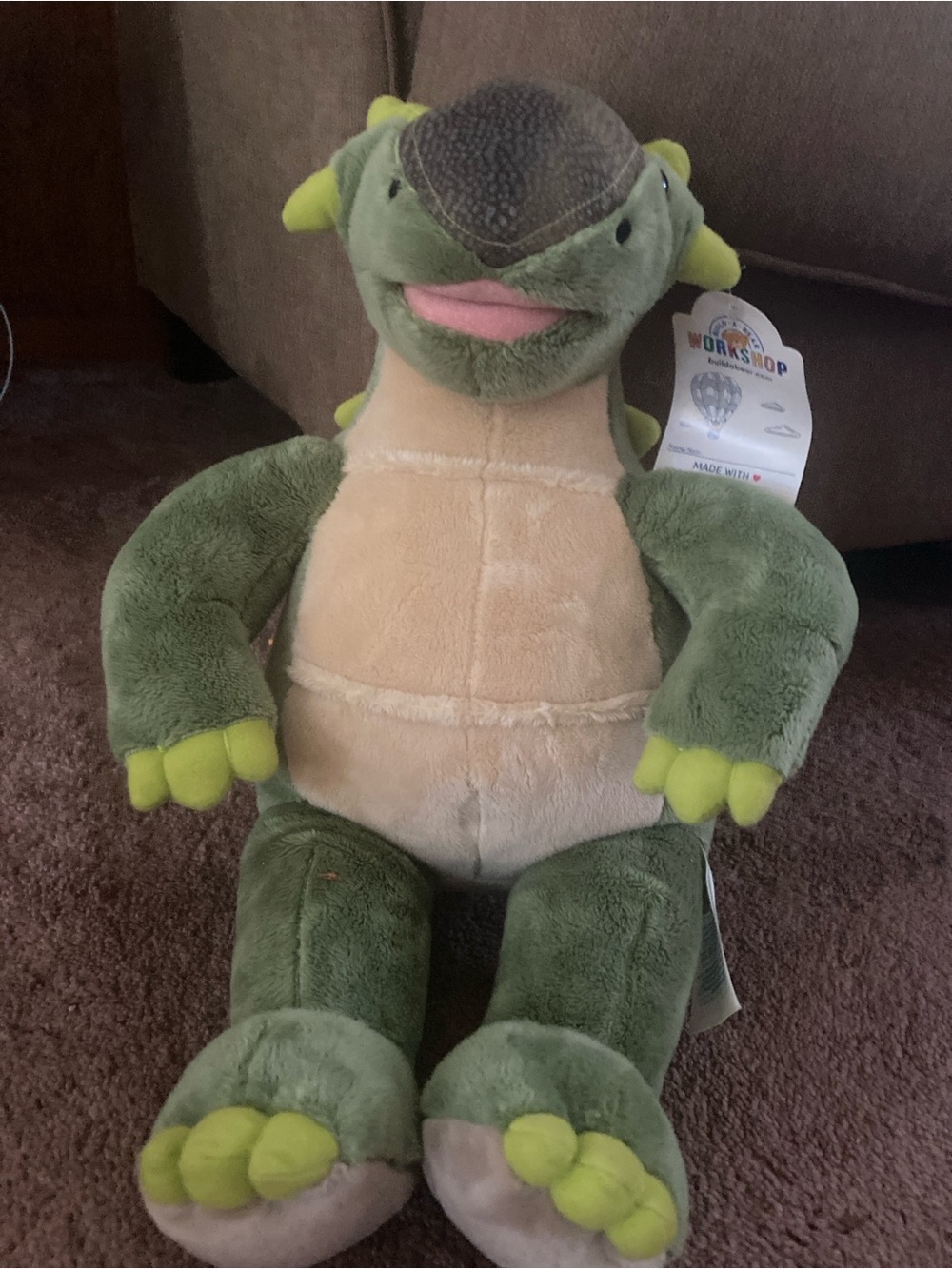 Build-A-Bear green dinosaur brand new .